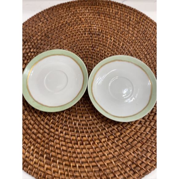 t v limoges france hand paint saucers 2 - Picture 1 of 7